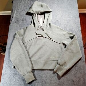 Lululemon Women's Get Centred Crop Hoodie Grey Sage Size 6 Like New!